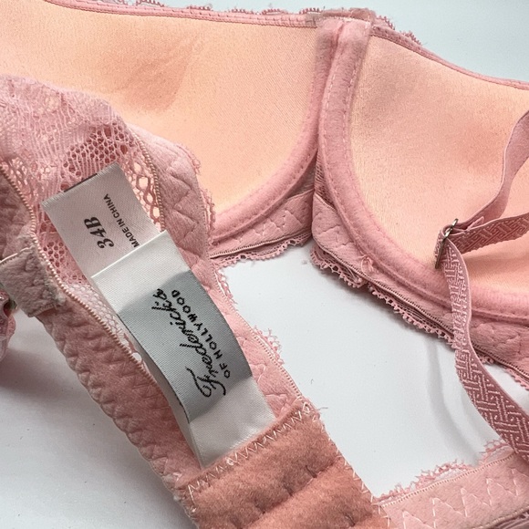 💓pink lace push up padded bra 34b - Picture 5 of 5